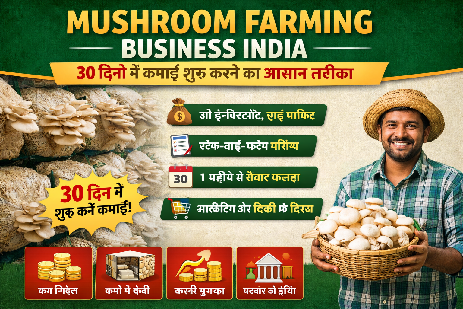 Mushroom Farming Business India
