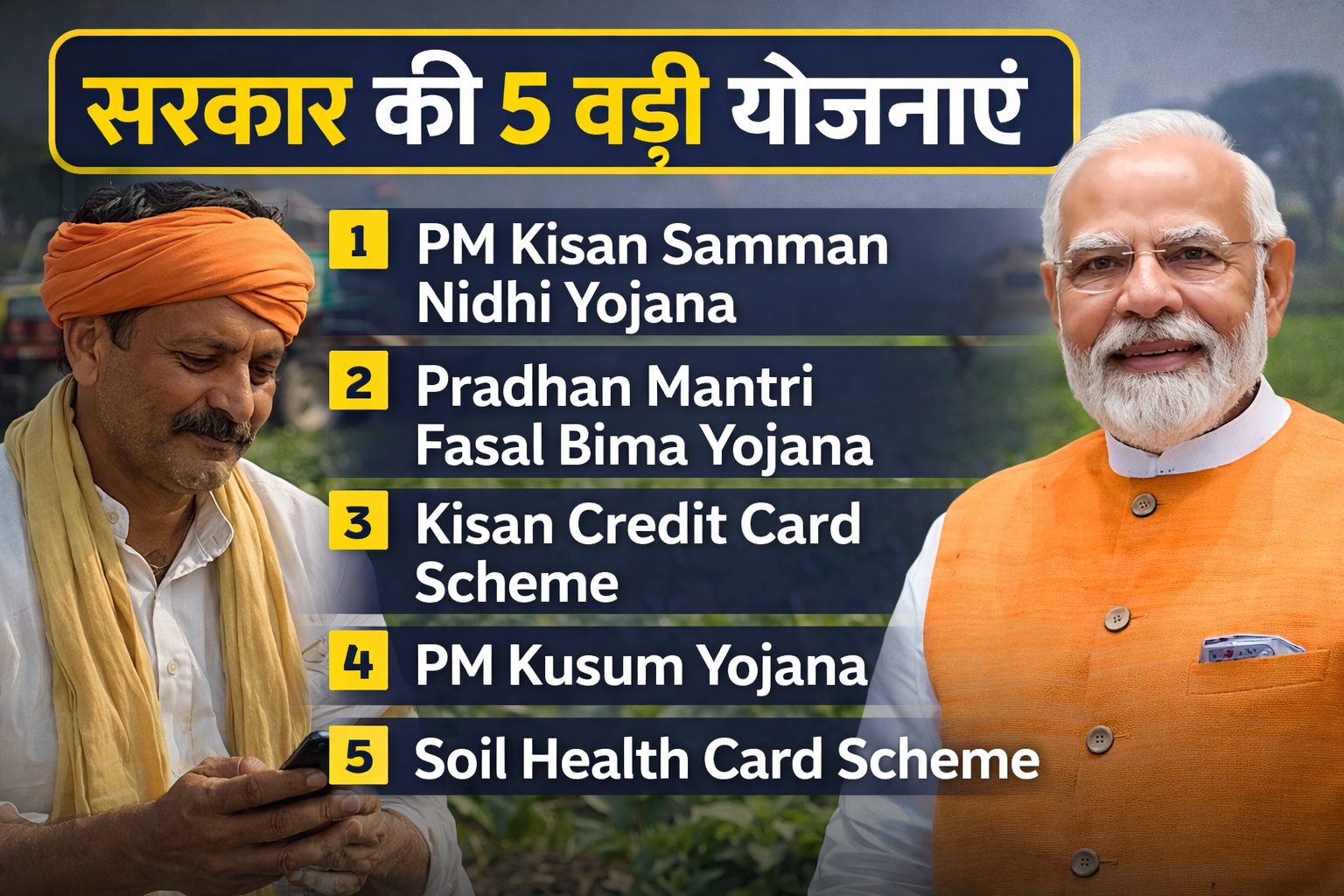 "सरकार की 5 बड़ी योजनाएं"